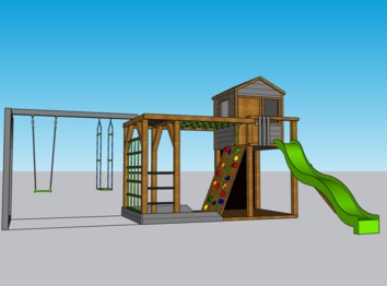 Детская площадка - 3D в sketchup | Скачать чертежи, схемы, рисунки, 3D  модели, техдокументацию | AllDrawings