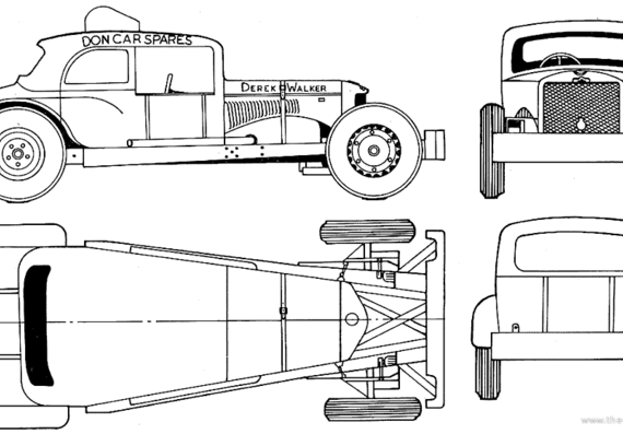 A 35 Rocket Stock Car - Racing Classics - drawings, dimensions, pictures of the car