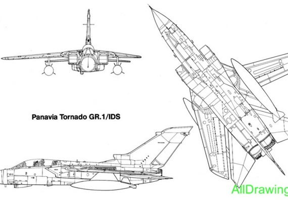 Tornado drawings (figures) of the aircraft
