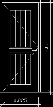 Door with measurements