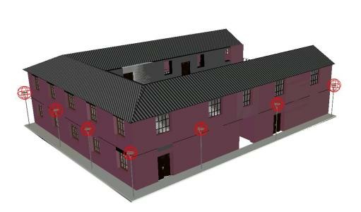 Colonial style house in 3d