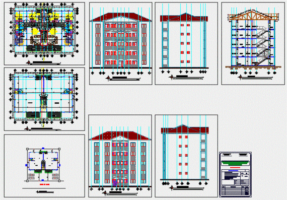 Проект современного 4-этажного многоквартирного здания