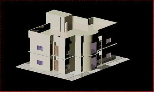 3D visualization of the exterior design of the house