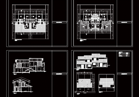 Double Apartment Building - Object Drawings