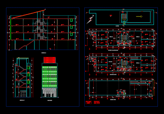 Design of offices with distribution plan in Cusco