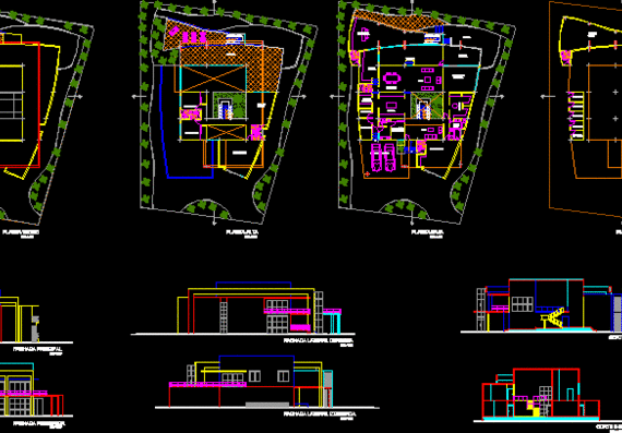 Townhouse with drawings