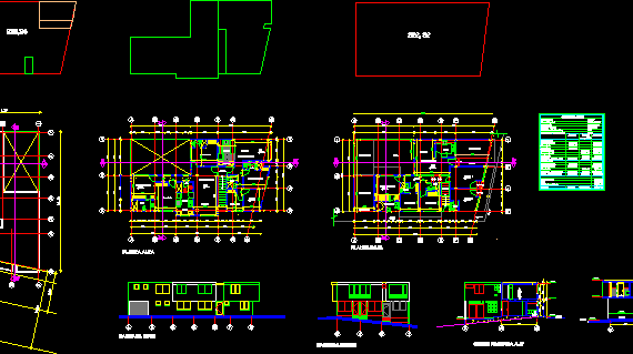Single apartment building project with shops