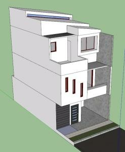 Single apartment three-storey house