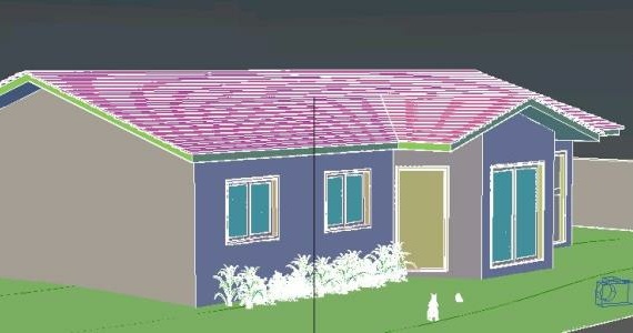 3d solid image of a residential building