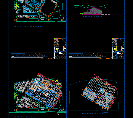Архитектурный проект торгового центра с чертежами и проекциями