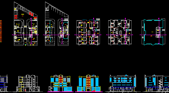 Shopping centre with parking and 4 elevators