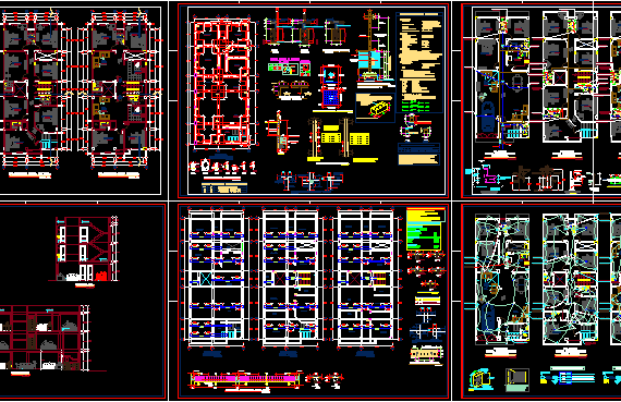 Apartment building project with floor layout