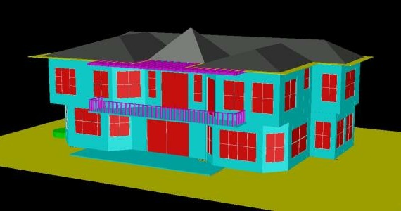 House on its own plot 3d