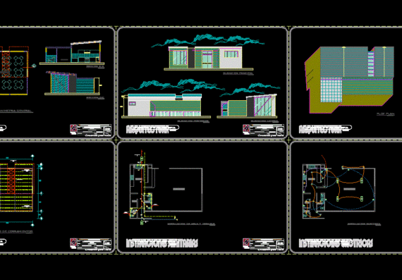 Cafeteria project with dimensions and facade | Download drawings,  blueprints, Autocad blocks, 3D models | AllDrawings