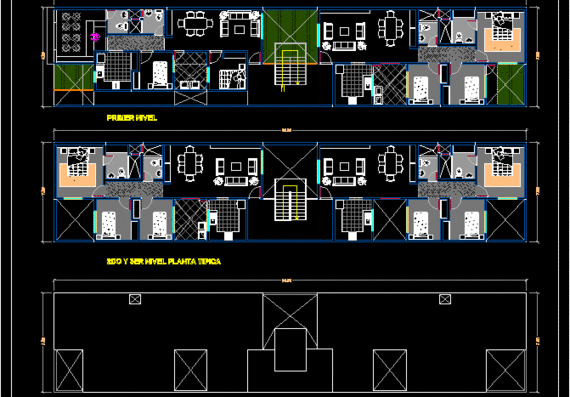Layout and drawings of the apartment building