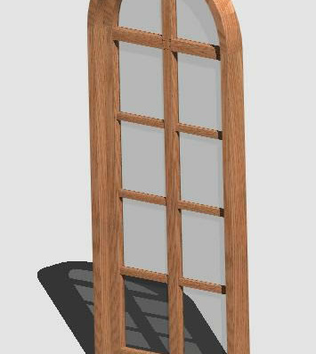Wooden window-3d