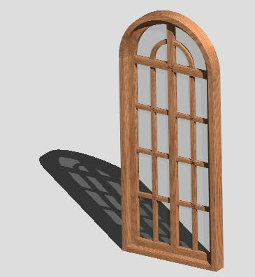 Wooden window 3d