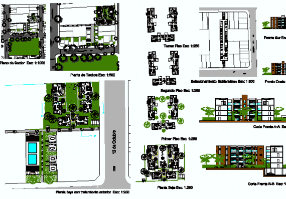 Корпус жилой средней плотности (3 этажа)
