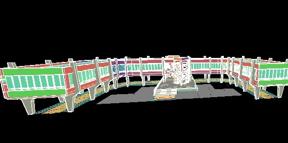 Drawings of the Museum of Art in 3D
