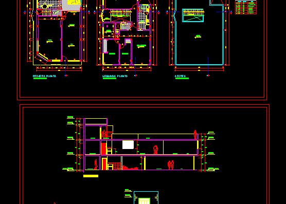 Проект многоквартирного дома с фасадами в 3-х проекциях