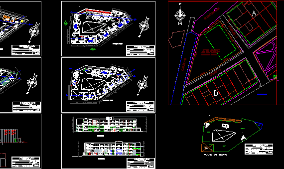 Проект торгового центра: плоскости, сечения и проекции