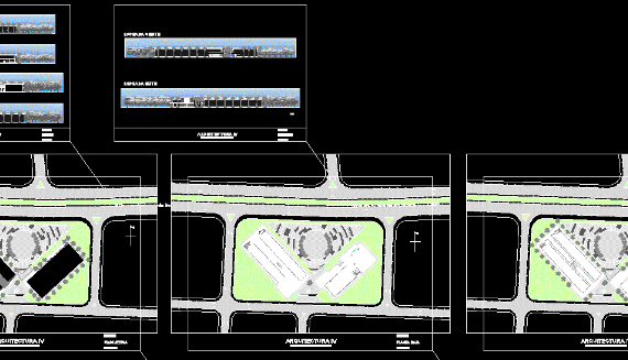 Design of a public center with layout of premises and territory