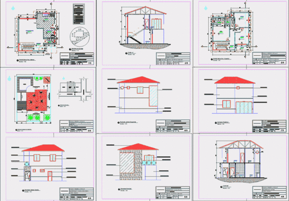 Architectural drawings of family housing