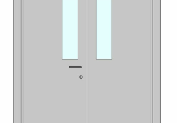 Door with two slats