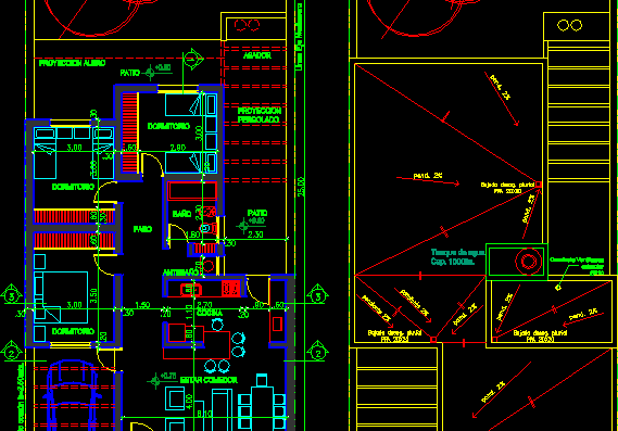 Architectural and construction plans of a separate house