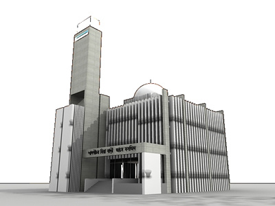 Modern mosque 3dmax