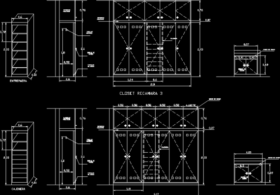 Structural drawing of the wall cabinet