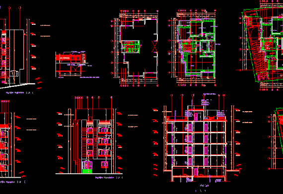 Полные планы 4-х этажного многоквартирного дома