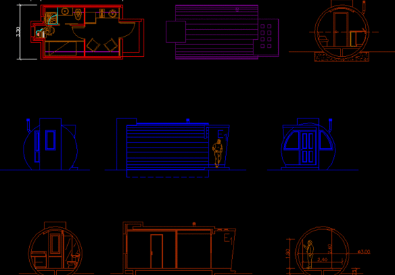 Design of ambulance complex with plans and dimensions