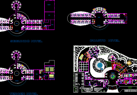Hotel project 4 stars with floor plans