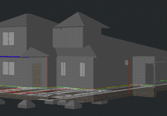 Two-storey residential building 3d