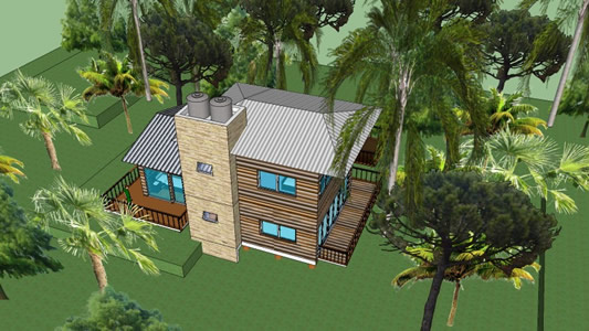Home Plan in Solid Modeling