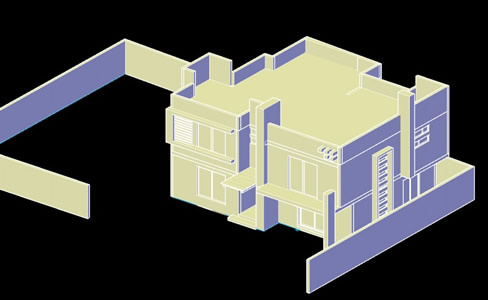 3D модель дома без текстур
