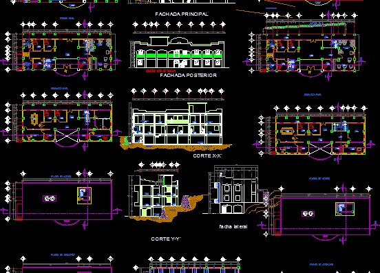 Architectural plans of the town hall