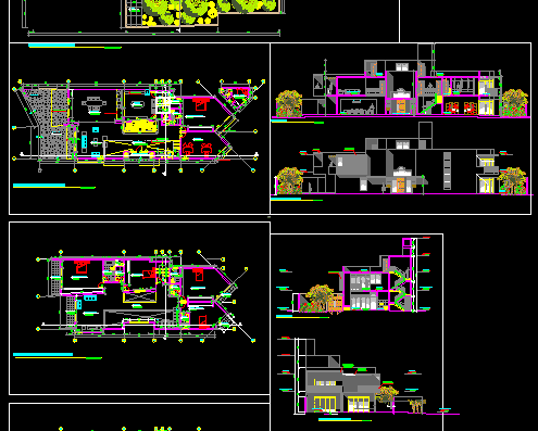 Multi-apartment residential building project with improved layout