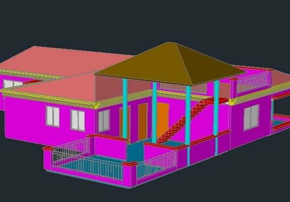 3D модель жилого дома