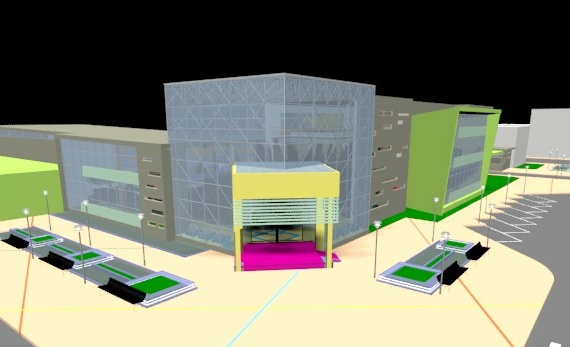 3-х мерная модель здания колледжа, г.потоси, мексика