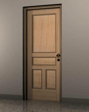 3D-модель двери 0.90x2.10 м
