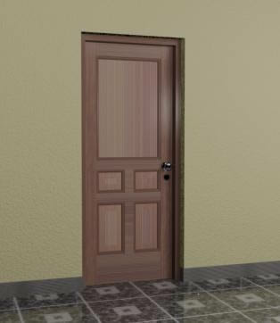 Трехмерная модель двери 0.90x2.10 м
