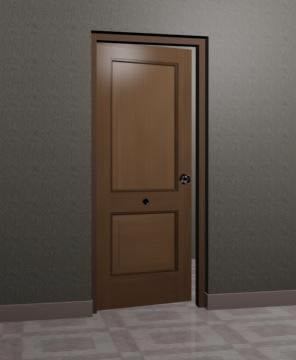 Door 0 .90x2.10 m in 3D dimension