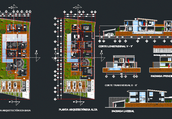 Architectural plan of the residence