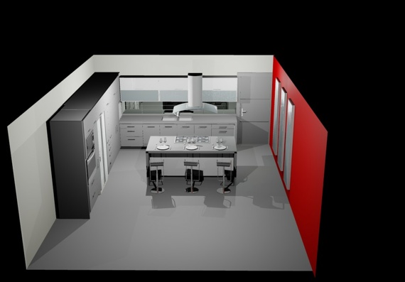 3-dimensional kitchen model