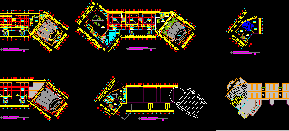 Floor plans of the conference center