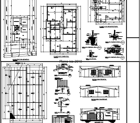 Detached house, structural drawings