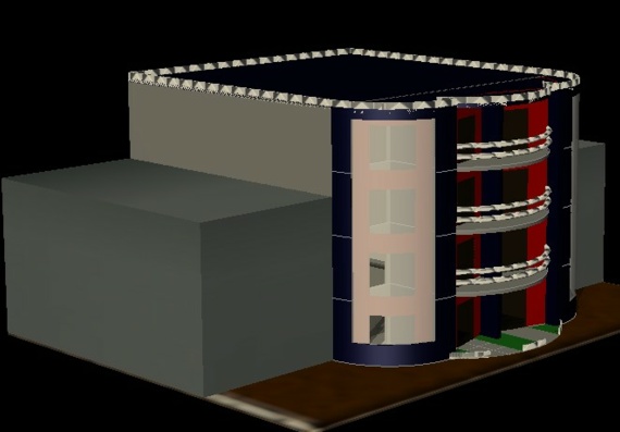 3-dimensional model of a 5-story residential building