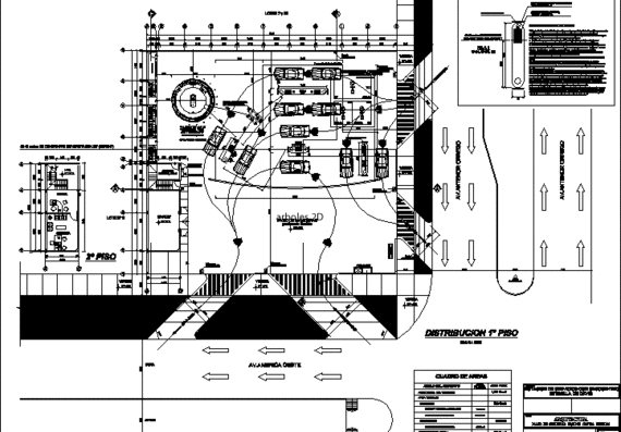 Архитектурный план СТО (станция технического обслуживания)